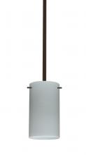 Besa Lighting 1TT-4404KR-HAL-BR - Besa Stem Stilo 7 Pendant Bronze Chalk 1x40W G9