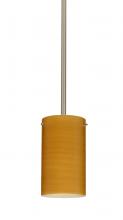 Besa Lighting 1TT-4404OK-MED-SN - Besa Stem Stilo 7 Pendant Satin Nickel Oak 1x40W B10 Med