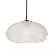 Besa Lighting 1TT-BANA15FR-EDIL-BK - Besa Stem Pendant Bana 15 Black Frost 1x4W LED Filament