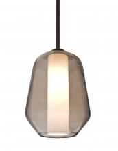 Besa Lighting 1TT-LINKSM-BR - Besa Link Stem Pendant, Smoke/Opal, Bronze Finish, 1x60W Medium Base