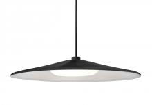 Besa Lighting 1TT-SWANBK-LED-BK - Besa Swan Stem Pendant, Black/Opal, Black Finish, 1x23W LED