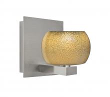 Besa Lighting 1WF-KENOGD-SN - Besa, Keno Vanity, Gold Sand, Satin Nickel Finish, 1x60W G9 Base
