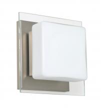 Besa Lighting 1WS-773539-LED-SN - Besa Wall Alex Satin Nickel Opal/Clear 1x5W LED