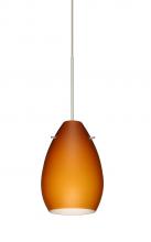 Besa Lighting 1XC-171380-SN - Besa Pendant Pera 6 Satin Nickel Amber Matte 1x50W Halogen