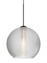 Besa Lighting 1XC-461500-BR-L - Besa Pendant Kristall 6 Bronze Clear 1xMAX GY6.35 Base, 15Ft. Cord
