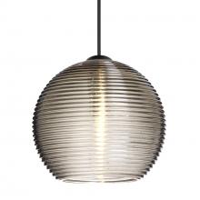 Besa Lighting 1XC-461502-LED-BK - Besa Pendant Kristall 6, Black Finish, Smoke 1x5W LED