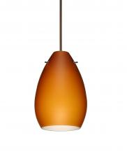 Besa Lighting 1XT-171380-BR - Besa Pendant Pera 6 Bronze Amber Matte 1x50W Halogen