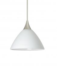 Besa Lighting 1XT-174307-SN - Besa Pendant Domi Satin Nickel White 1x50W Halogen