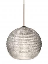 Besa Lighting 1XT-4615GL-BR-L - Besa Pendant Kristall 6 Bronze Glitter 1x35W MAX GY6.35 Base, 15Ft. Cord