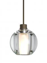 Besa Lighting 1XT-BOCA5CL-BR-L - Besa, Boca 5 Cord Pendant, Clear, Bronze Finish, 1x35W MAX GY6.35 Base, 15Ft. Cord