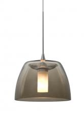 Besa Lighting 1XT-SPURSM-SN - Besa Spur Cord Pendant, Smoke, Satin Nickel Finish, 1x35W Halogen