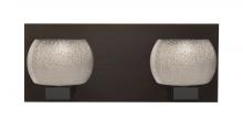 Besa Lighting 2WF-KENOSM-LED-BR - Besa, Keno Vanity, Smoke Sand, Bronze Finish, 2x3W LED