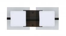 Besa Lighting 2WS-773539-LED-BR - Besa Wall Alex Bronze Opal/Clear 2x5W LED