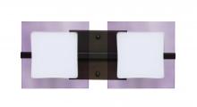 Besa Lighting 2WS-773591-LED-BR - Besa Wall Alex Bronze Opal/Amethyst 2x5W LED