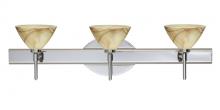 Besa Lighting 3SW-174383-CR - Besa Wall Domi Chrome Mocha 3x40W G9