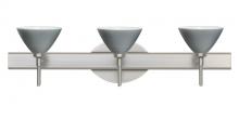 Besa Lighting 3SW-1743TN-LED-SN - Besa Wall Domi Satin Nickel Titan 3x5W LED