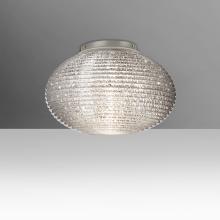 Besa Lighting 4912GLC-LED-SN - Besa, Pape 10 Ceiling, Glitter, Satin Nickel Finish, 1x9W LED