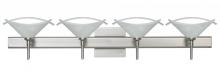 Besa Lighting 4SW-181304-SN-SQ - Besa Wall With SQ Canopy Hoppi Satin Nickel Marble/Clear 4x40W G9