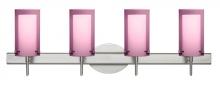 Besa Lighting 4SW-A44007-SN - Besa Pahu 4 Wall 4SW Transparent Amethyst/Opal Satin Nickel 4x40W G9