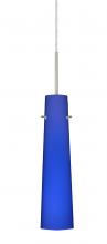 Besa Lighting B-5674CM-LED-SN - Besa Camino Pendant For Multiport Canopy Satin Nickel Cobalt Blue Matte 1x5W LED