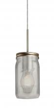 Besa Lighting J-MILO4WF-EDIL-SN - Besa Pendant For Multiport Canopy Milo 4 Satin Nickel White Frost 1x5W LED Filament