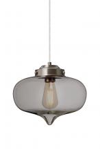 Besa Lighting J-MIRASM-EDIL-SN - Besa Mira Pendant For Multiport Canopy Satin Nickel Smoke 1x4W LED Filament