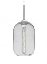 Besa Lighting J-OMEGA12CL-EDIL-SN - Besa, Omega 12 Cord Pendant For Multiport Canopies, Clear, Satin Nickel Finish, 1x4W