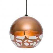 Besa Lighting J-ROCKYCP-LED-BK - Besa, Rocky Cord Pendant For Multiport Canopies, Copper, Black Finish, 1x9W LED