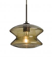 Besa Lighting J-ZENLT-BR - Besa, Zen Cord Pendant For Multiport Canopy, Latte Bubble, Bronze Finish, 1x60W Mediu