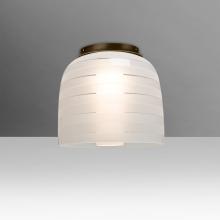 Besa Lighting MITZI7FRC-BR - Besa Mitzi 7 Ceiling, Frost, Bronze, 1x60W E26 Base