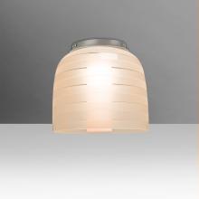 Besa Lighting MITZI7SAC-SN - Besa Mitzi 7 Ceiling, Salmon, Satin Nickel, 1x60W E26 Base