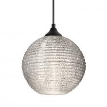 Besa Lighting OP-4616GL-LED-BK - Besa Kristall 8 Outdoor Pendant Black Finish, Glitter 1x9W LED