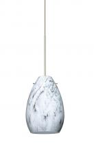 Besa Lighting RXP-1713MG-SN - Besa Pendant Pera 6 Satin Nickel Marble Grigio 1x50W MAX GY6.35 Base