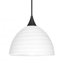 Besa Lighting RXP-4679KR-BK - Besa Pendant Brella, Black Finish, Chalk 1x50W MAX GY6.35 Base