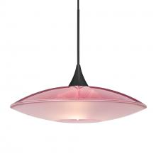 Besa Lighting RXP-6294RD-BK - Besa Pendant Spazio, Black Finish, Red/Frost 1x50W MAX GY6.35 Base