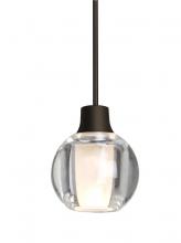 Besa Lighting RXP-BOCA3CL-BR - Besa, Boca 3 Cord Pendant, Clear, Bronze Finish, 1x35W Halogen