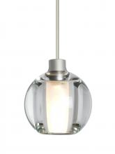 Besa Lighting RXP-BOCA5CL-SN-L - Besa, Boca 5 Cord Pendant, Clear, Satin Nickel Finish, 1x35W MAX GY6.35 Base, 15Ft. Cord