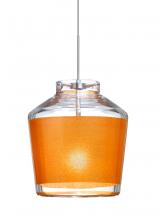 Besa Lighting RXP-PIC6GD-SN - Besa Pendant Pica 6 Satin Nickel Gold Sand 1x50W Halogen