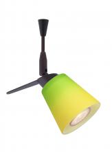 Besa Lighting SP-5042GY-18-BR - Besa Spotlight With 18" Stem Canto 3 Bronze Bicolor Green/Yellow 1x35W Bipin MR11