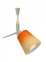Besa Lighting SP-5042OP-06-SN - Besa Spotlight With 6" Stem Canto 3 Satin Nickel Bicolor Orange/Pina 1x35W Bipin MR11
