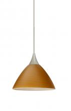 Besa Lighting X-1743OK-LED-SN - Besa Pendant For Multiport Canopy Domi Satin Nickel Oak 1x5W LED