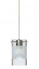 Besa Lighting X-6524EC-LED-SN - Besa Pendant For Multiport Canopy Scope Satin Nickel Clear/Frost 1x5W LED Mr16