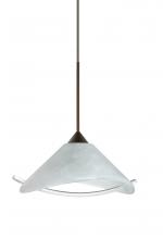 Besa Lighting XP-181304-BR - Besa Pendant Hoppi Bronze Marble/Clear 1x50W Halogen