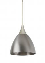 Besa Lighting XP-1858MN-SN-L - Besa Divi Pendant, Metal Satin Nickel, Satin Nickel, 1x50W MAX GY6.35 Base, 15Ft. Cord