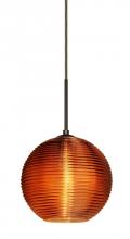 Besa Lighting 1JT-461682-LED-BR - Besa Kristall 8 Pendant Bronze Amber 1x9W LED