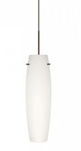 Besa Lighting 1XT-412107-LED-BR - Besa Stilo 11 Pendant, Opal Matte, Bronze, 1x9W LED