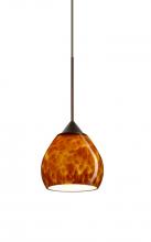 Besa Lighting XP-560518-BR - Besa Pendant Tay Tay Bronze Amber Cloud 1x50W MAX GY6.35 Base