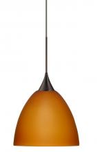 Besa Lighting 1XP-757080-BR - Besa Pendant Sasha Bronze Amber Matte 1x50W GY6.35