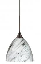 Besa Lighting 1XC-7570MG-BR - Besa Pendant Sasha Bronze Marble Grigio 1x50W GY6.35