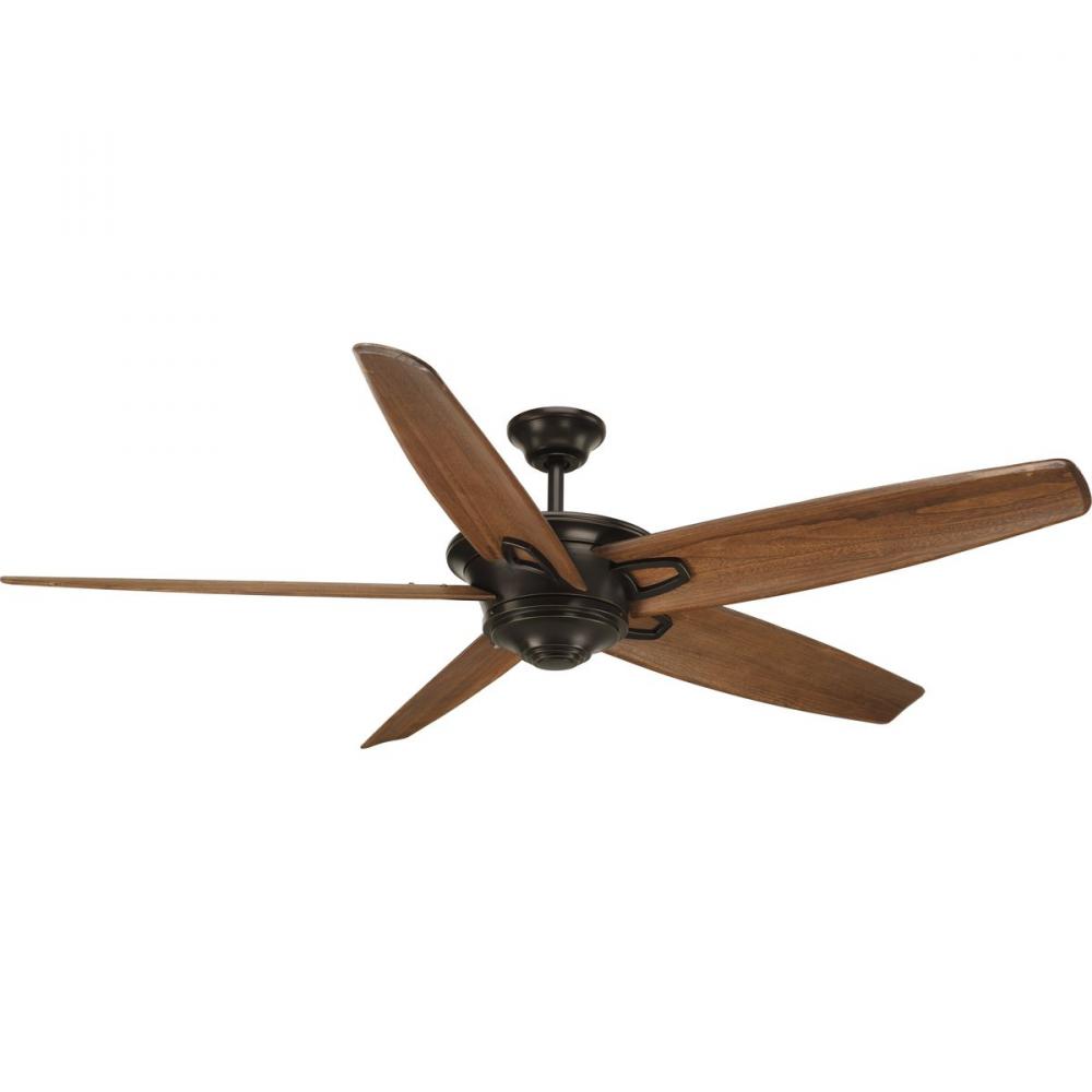 Caleb Collection 68-Inch 5-Blade Antique Bronze AC Motor Transitional Ceiling Fan